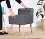 Atelier Del Sofa Puf 9104 Bohemio Gris de Algodón para Salón y Hogar con Esponja Ortopédica